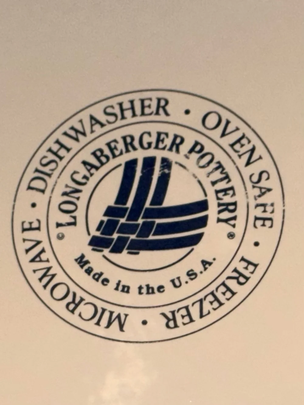 Longaberger Pottery ALL-AMERICAN 🎆🇺🇸🎆 Pie Plate